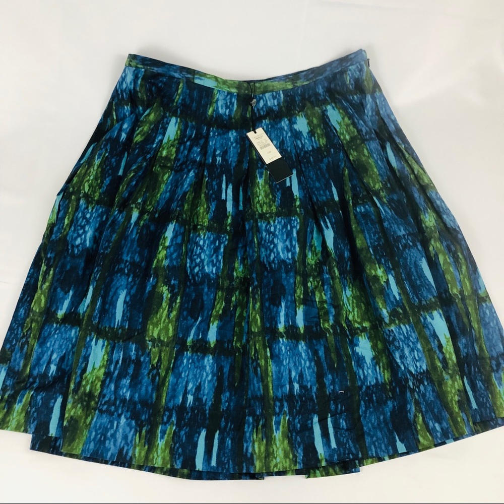 New Talbots Midi Skirt Abstract Pattern Size 10p